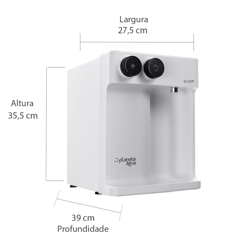 Purificador de Água Alcalina Branco - Giom