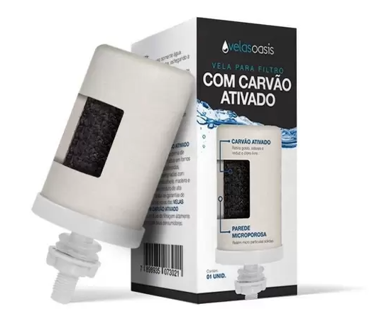 Vela De Carvão Ativado Oasis Para Filtro De Barro