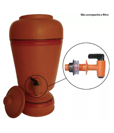 Torneira para Filtro de Barro Cerâmica Stéfani